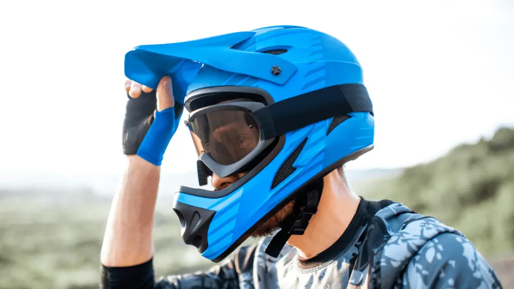 Downhill mountain bike helmet.