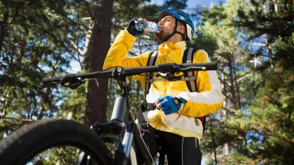 Hydrating while mountain biking
