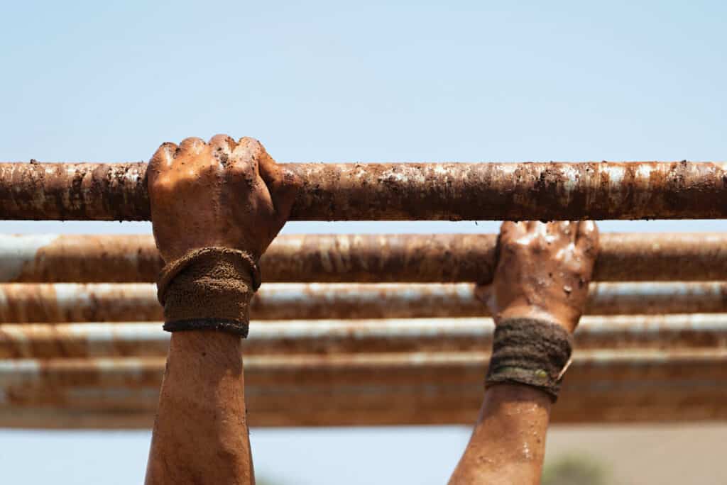 Muddy monkey bars.